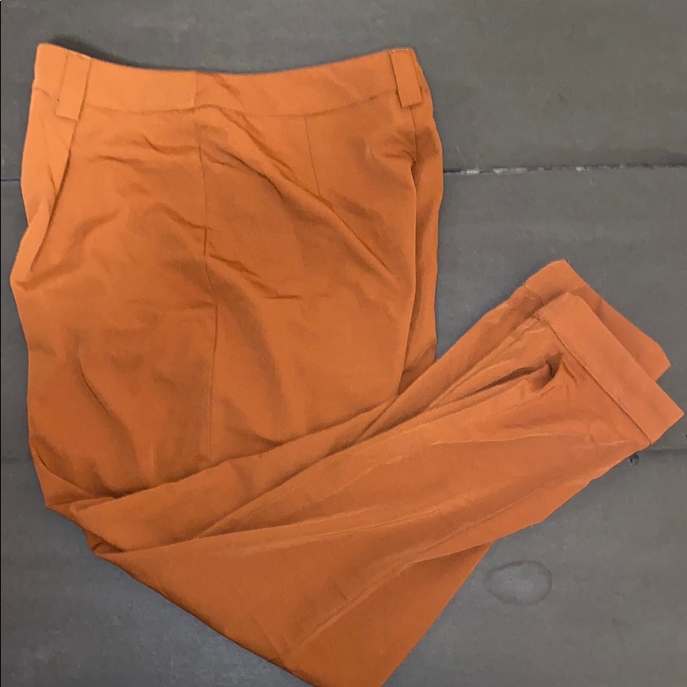 SHEIN Small Orange Trousers with Tailored Fit
